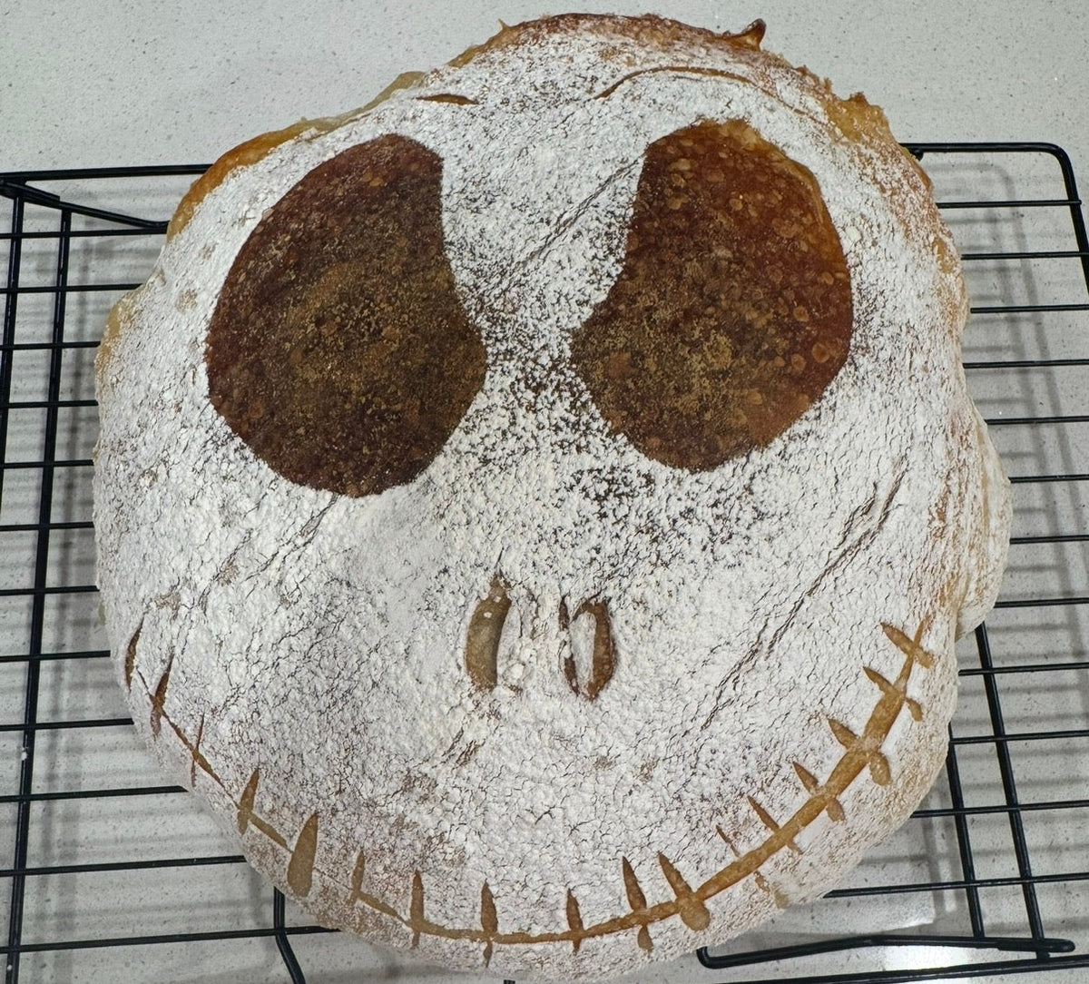 Jack the Skeleton Sourdough loaf